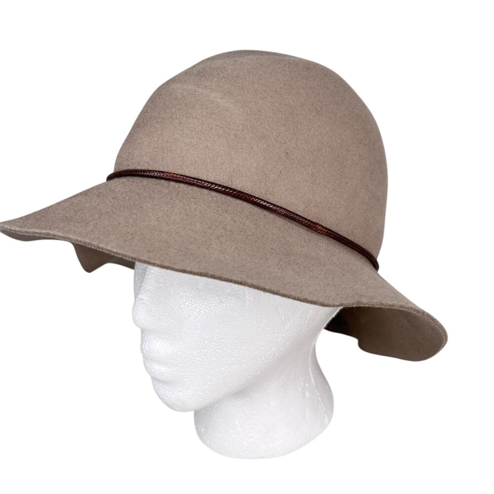 Betmar NY Evelyn Litefelt Cloche Hat S/M Taupe Brown Water Repellant New